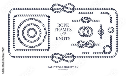 Nautical rope knots and frames