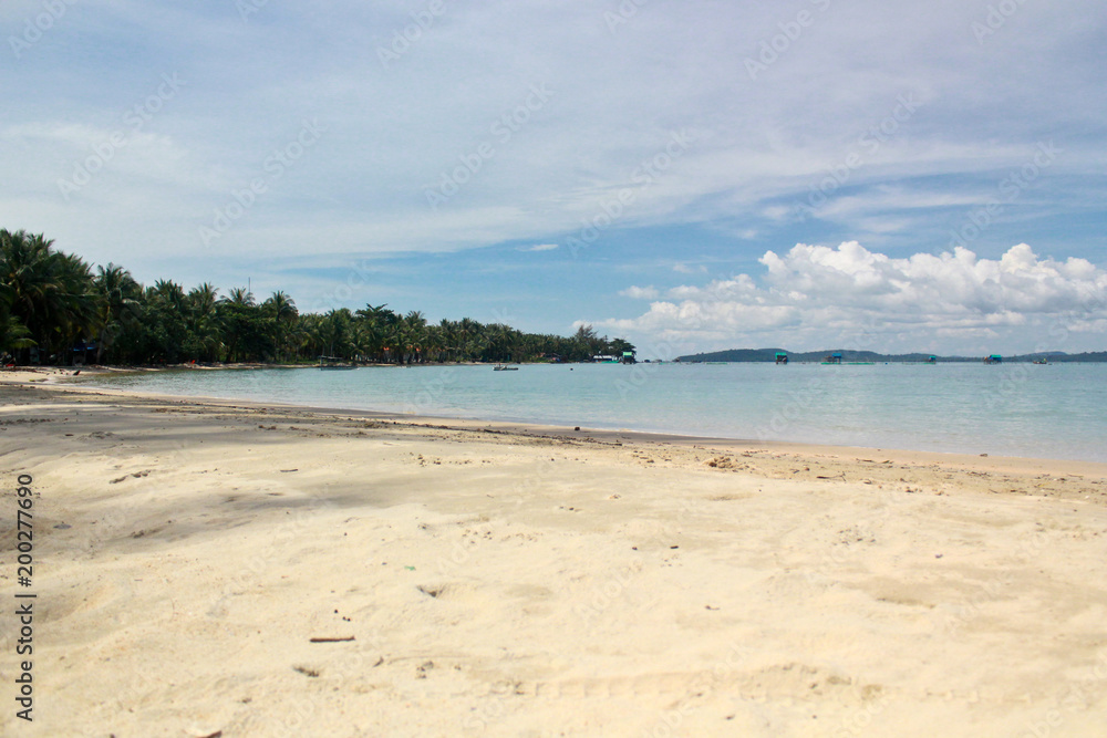 Empty beach on a tropical island