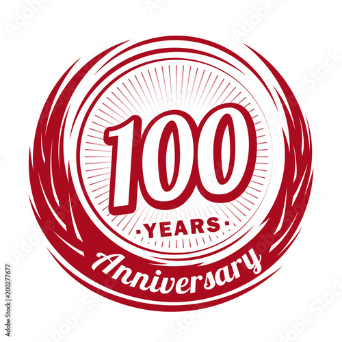 100 years anniversary. Anniversary logo design. 100 years logo.