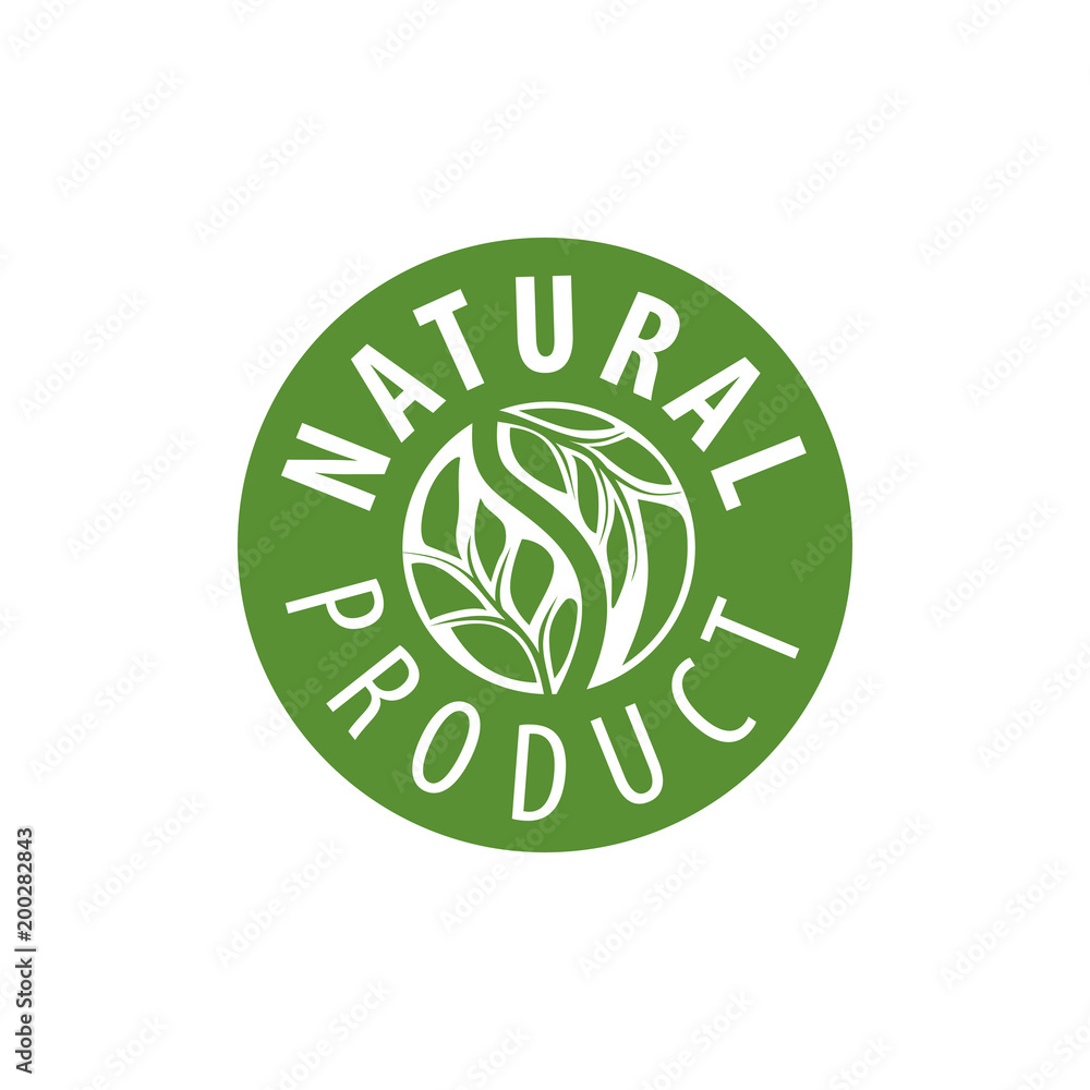 Natural product logo design vector template. Leaf icon Natural product logo design vector template. Leaf icon