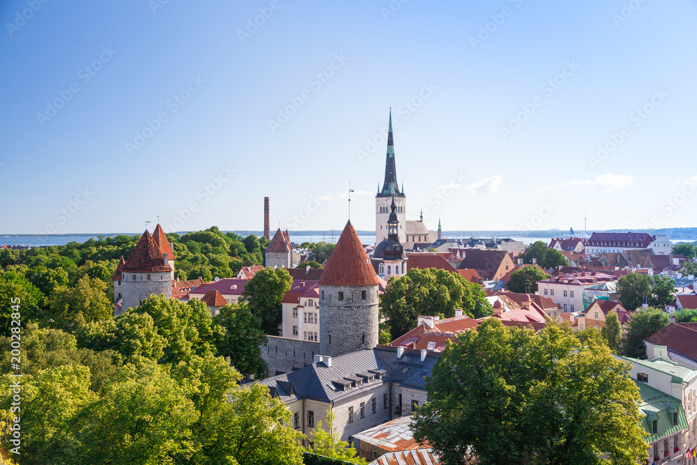 View of the old Tallinn from the observation deck