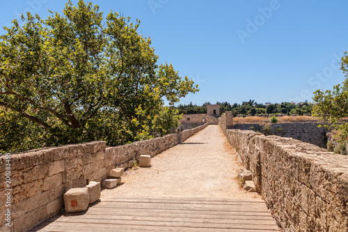 Old road in the old town of Rhodes, Greece