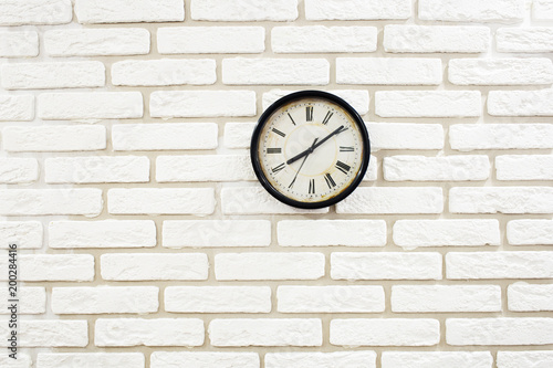 Wallpaper Mural old clock on brick wall Torontodigital.ca