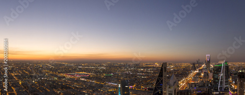 Aerial view of Riyadh City, the Capital of Saudi Arabia