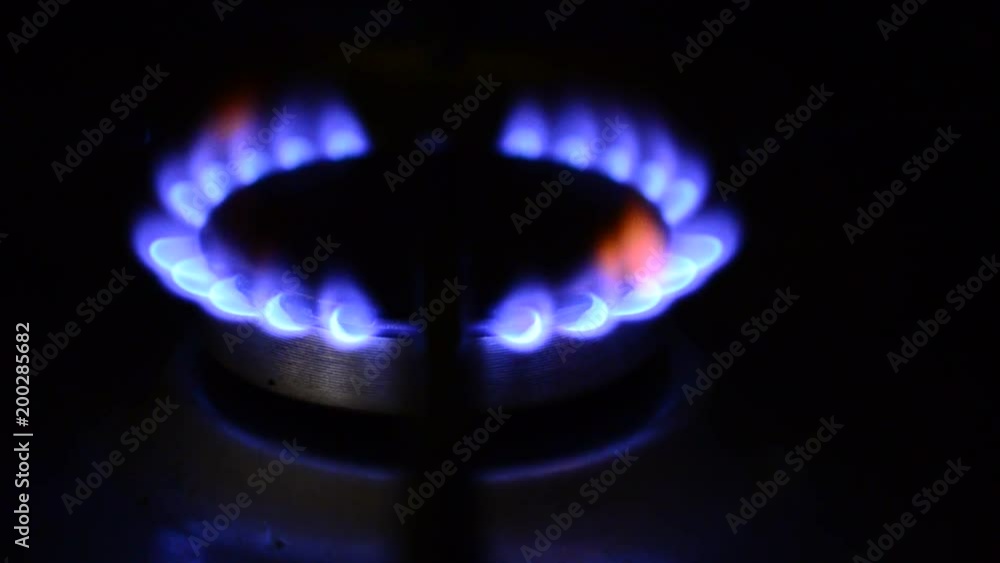 Natural gas stove burner blue flame Natural gas stove burner blue flame