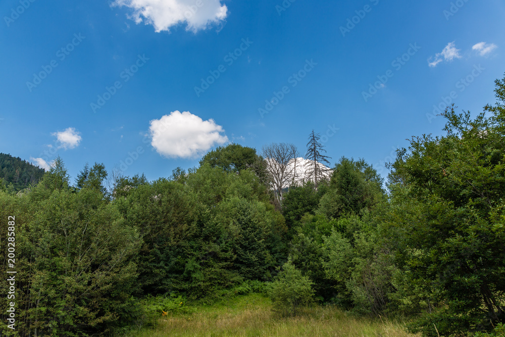 Landscape with clouds in the sky