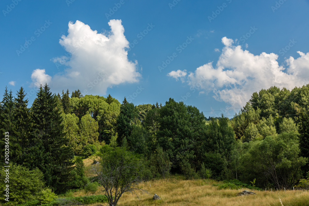 Landscape with clouds in the sky Landscape with clouds in the sky
