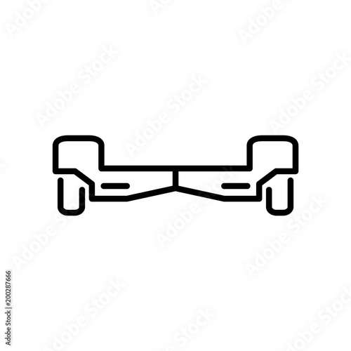 Hoverboard icon simple flat style vector illustration