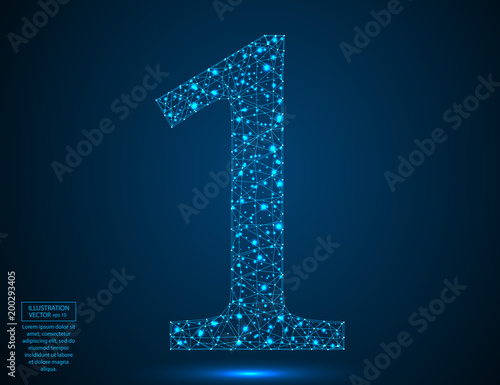 Abstract number one, figure 1, consisting of triangles, circles, spots of decay, stars. Vector eps 10.