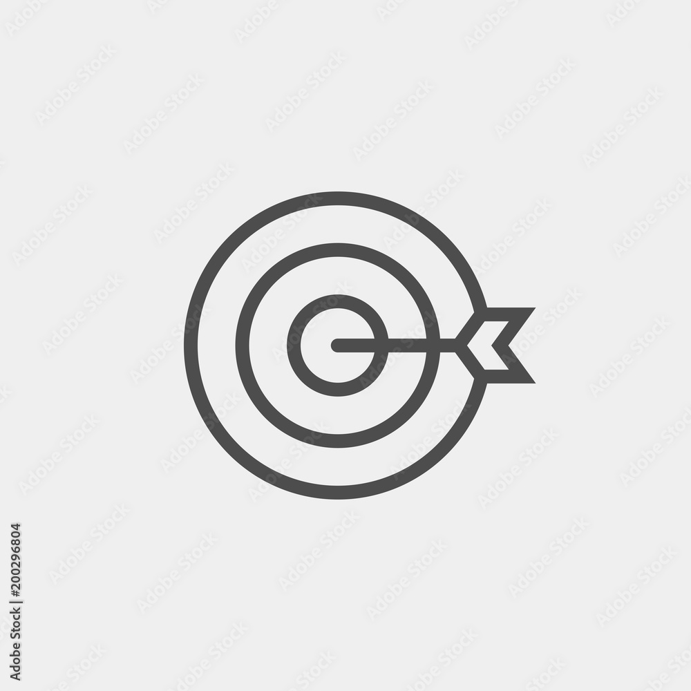Target flat vector icon