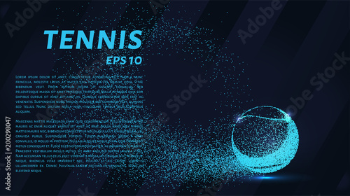 Tennis of particles. A tennis ball consists of circles and points.