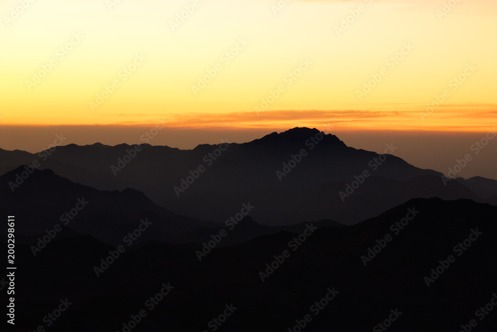 Egypt. Sunrise on Mount Moses
