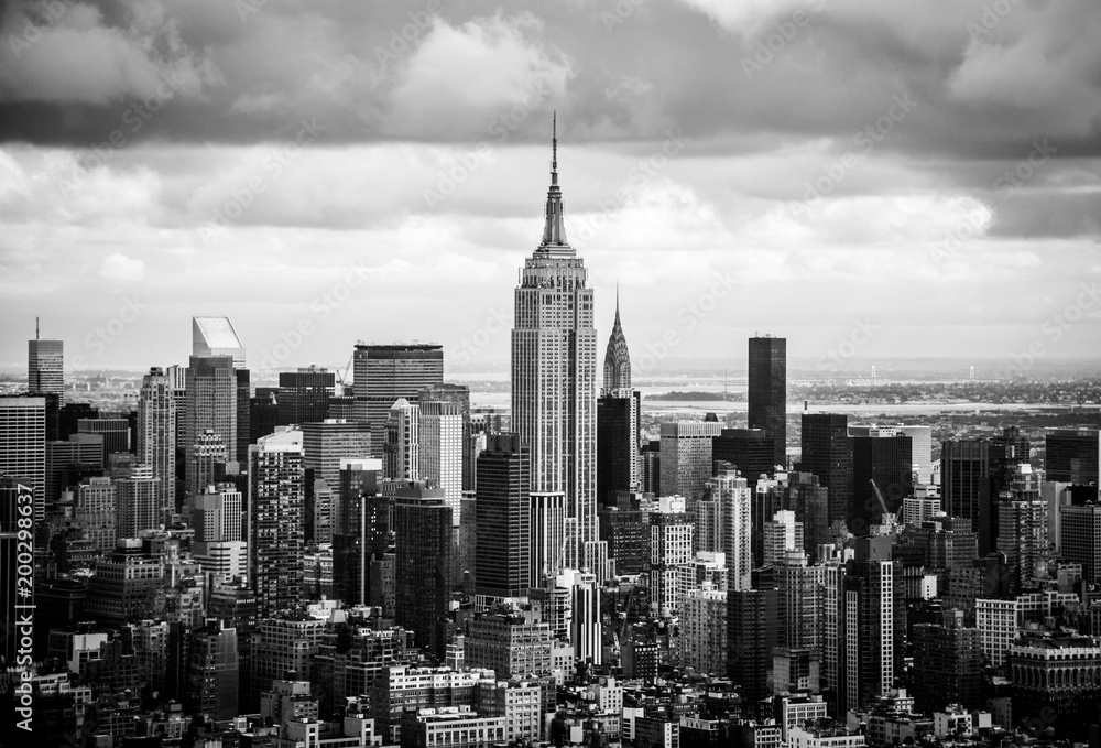 Empire State Building Aerial - obrazy, fototapety, plakaty 