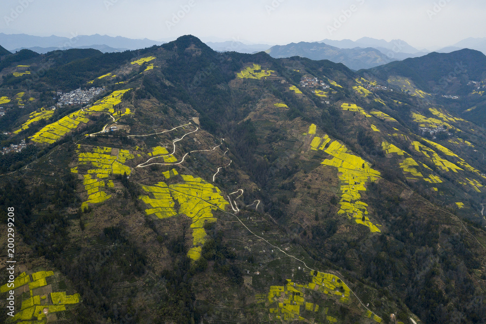 aerial photo of small village of Anhui, China aerial photo of small village of Anhui, China