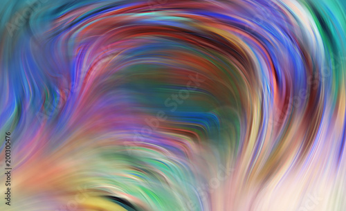 Colorful vortex abstraction. Bright futuristic whirl art wallpaper. Creativity digital artwork in fantasy style. Twisted glow graphic painting texture background. Blur motion design.