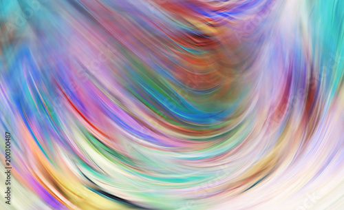 Colorful vortex abstraction. Bright futuristic whirl art wallpaper. Creativity digital artwork in fantasy style. Twisted glow graphic painting texture background. Blur motion design.