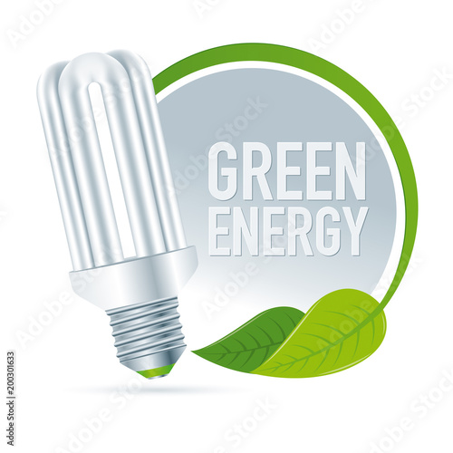 Ecologia risparmio energia simbolo