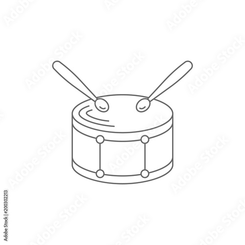 Musical drum icon. Simple element illustration. Musical drum symbol design template. Can be used for web and mobile