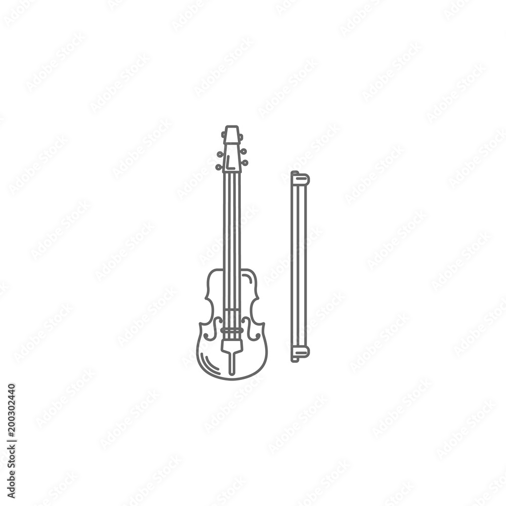 Musical Violin icon. Simple element illustration. Musical Violin symbol design template. Can be used for web and mobile Musical Violin icon. Simple element illustration. Musical Violin symbol design template. Can be used for web and mobile
