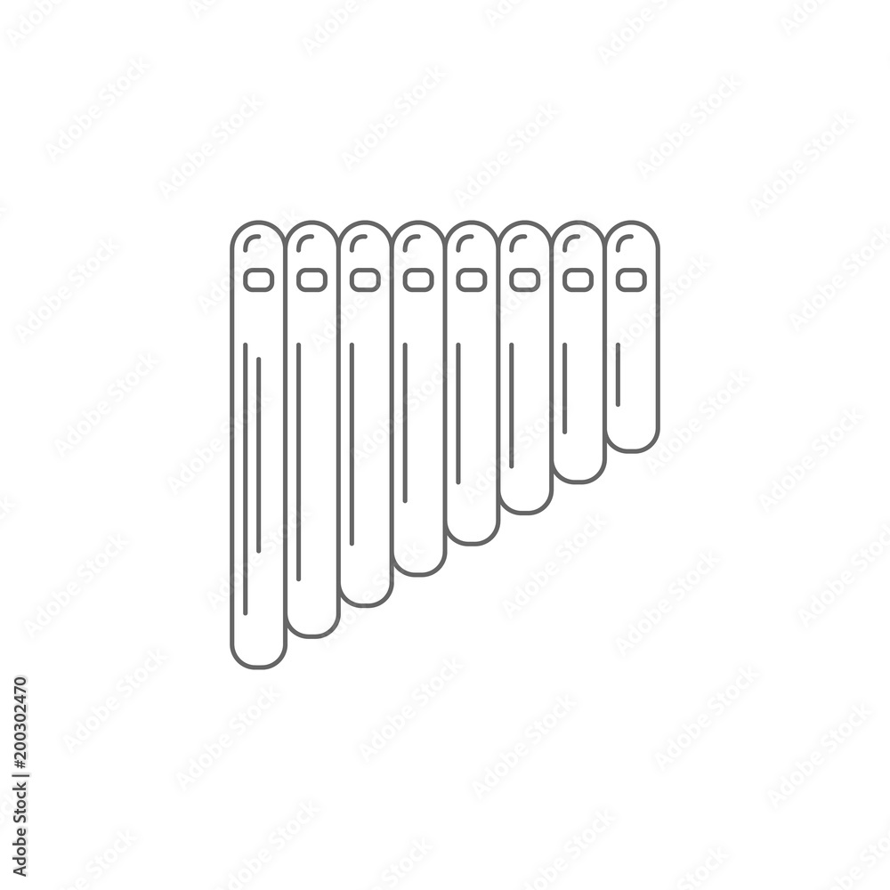 Pan flute icon. Simple element illustration. Pan flute symbol design template. Can be used for web and mobile Pan flute icon. Simple element illustration. Pan flute symbol design template. Can be used for web and mobile
