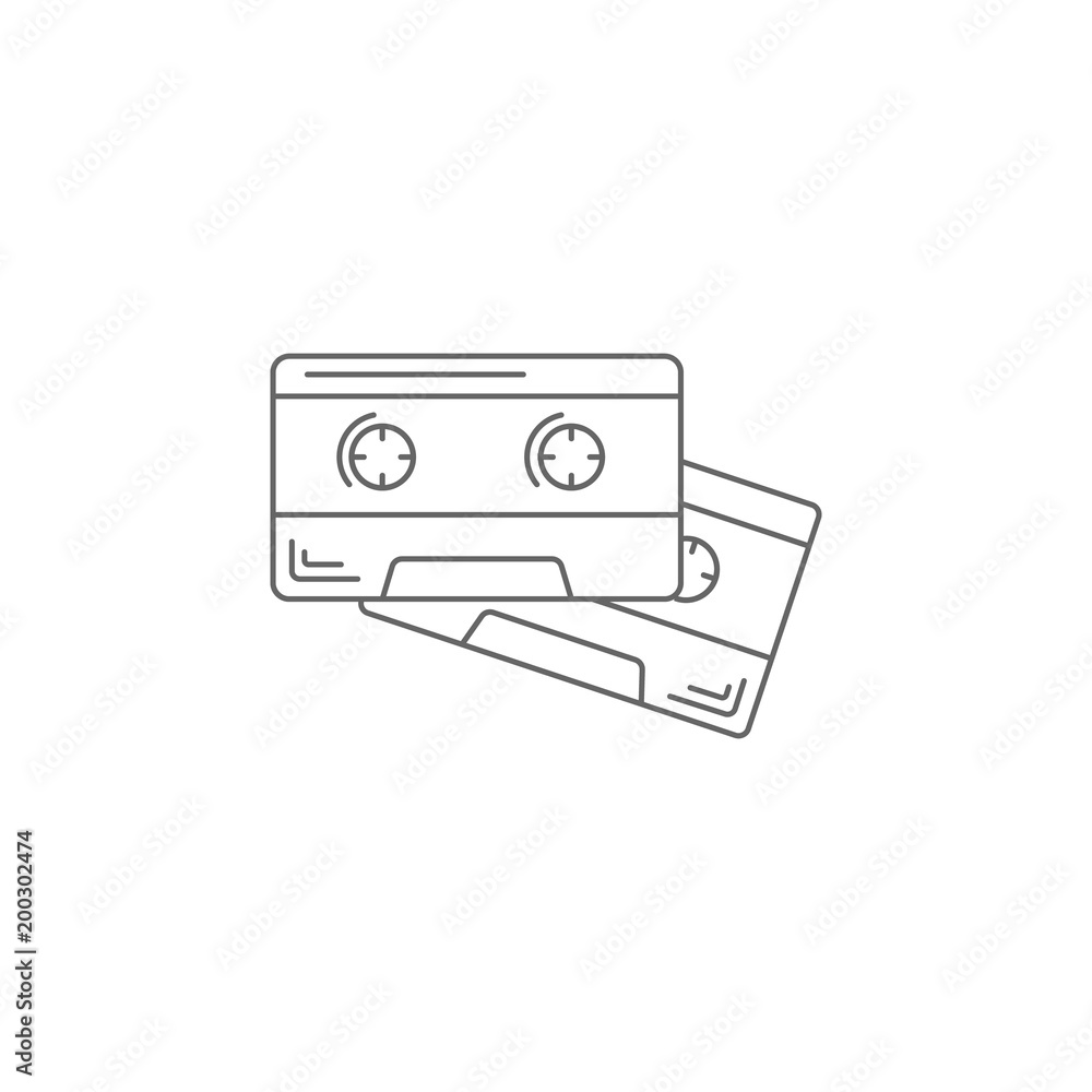 Musical cassette icon. Simple element illustration. Musical cassette symbol design template. Can be used for web and mobile Musical cassette icon. Simple element illustration. Musical cassette symbol design template. Can be used for web and mobile
