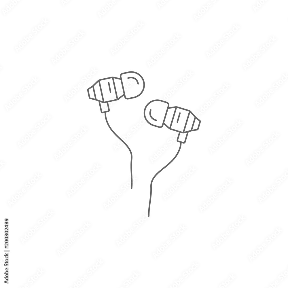 Ear buds icon. Simple element illustration. Ear buds symbol design template. Can be used for web and mobile
