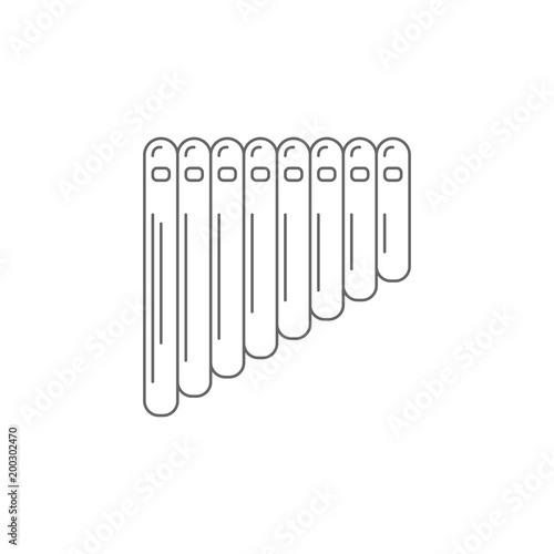 Pan flute icon. Simple element illustration. Pan flute symbol design template. Can be used for web and mobile