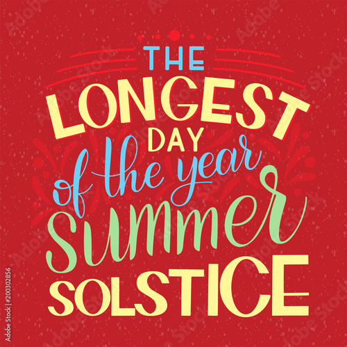 Wallpaper Mural Summer solstice lettering. Elements for invitations, posters, greeting cards Torontodigital.ca