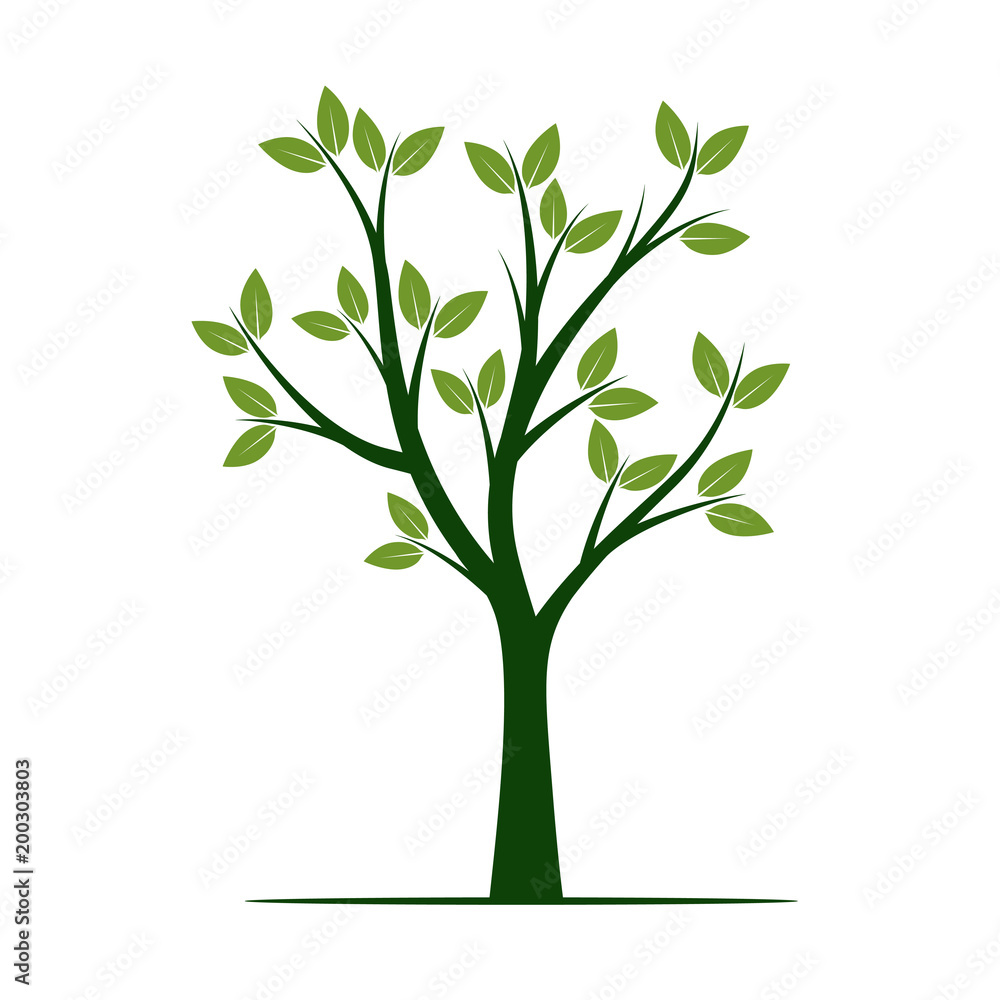 Shape of Green Tree. Vector Illustration. Shape of Green Tree. Vector Illustration.