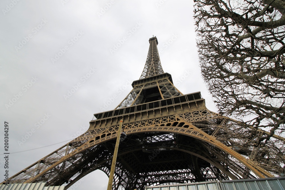 

Eiffel tower in Paris in France - obrazy, fototapety, plakaty 