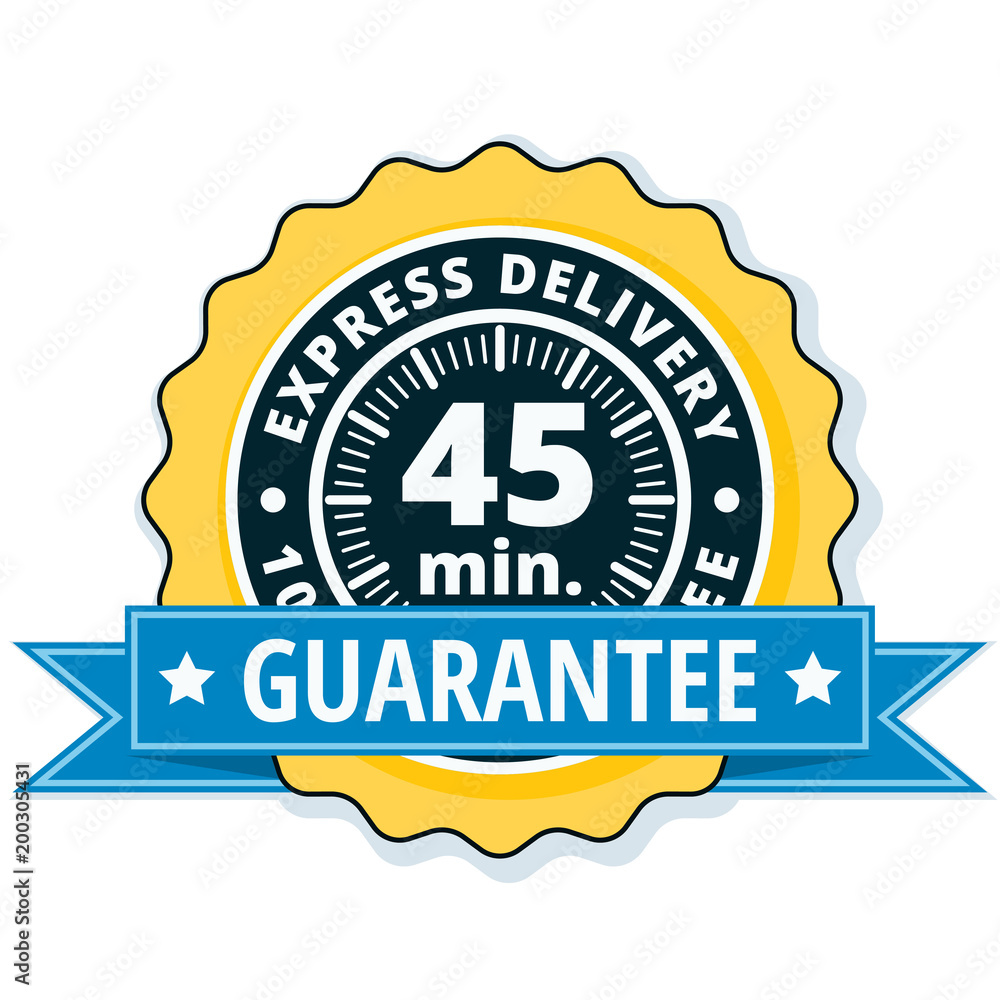 45 minutes Express Delivery illustration 45 minutes Express Delivery illustration