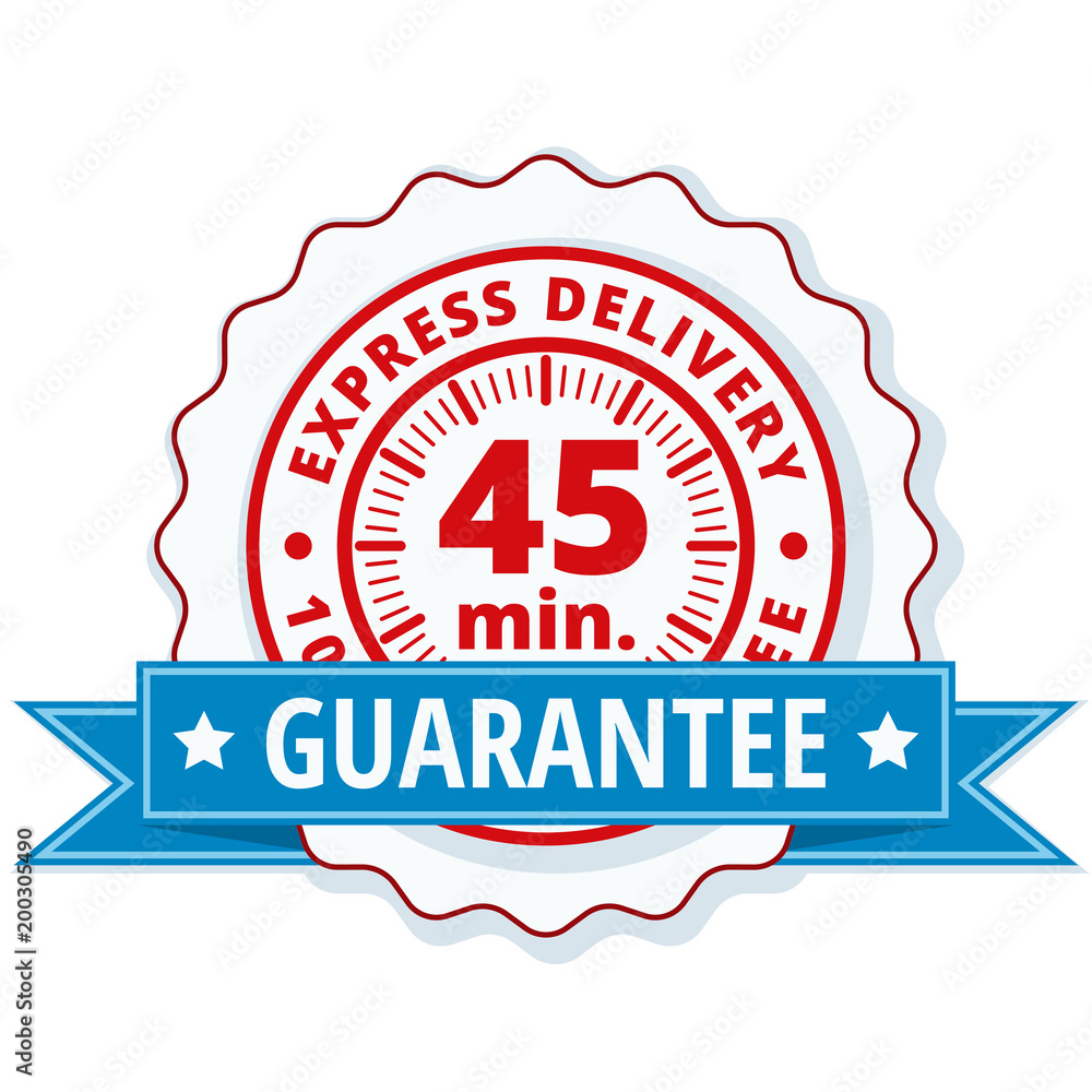 45 minutes Express Delivery illustration 45 minutes Express Delivery illustration