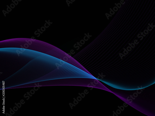 Abstract neon colors wave background 
