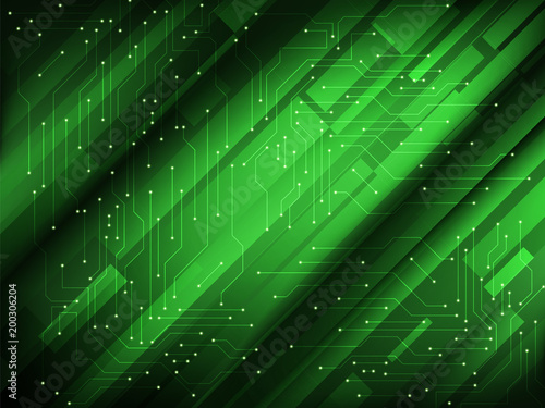 Abstract green technology concept background. Vector illustration