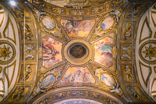 Ceiling fresco in the Basilica of Santa Maria Maggiore in Rome, Italy.