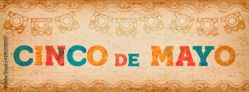 Cinco de mayo fun mexican typography web banner
