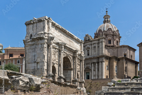 Capitoline Hill, Septimius Severus Arch at Roman Forum in city of Rome, Italy © Stoyan Haytov