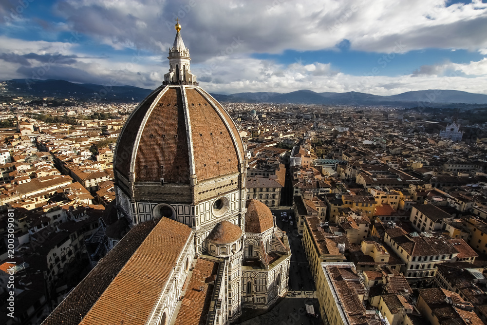 Veduta di Firenze e del Duomo dal campanile