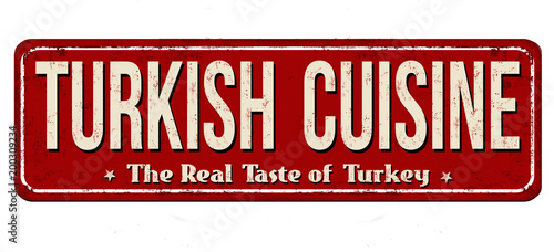 Turkish cuisine vintage rusty metal sign