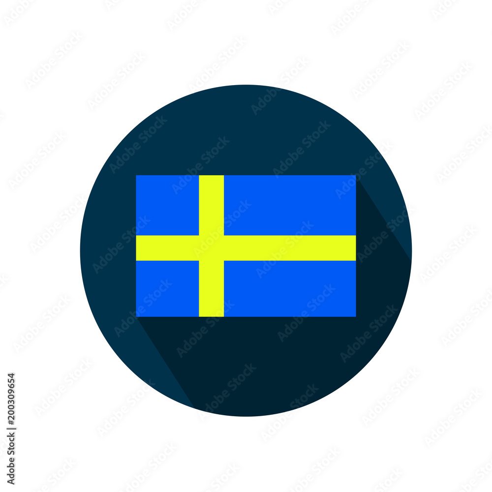 Obraz premium Flag of Sweden on a white background. Vector illustration