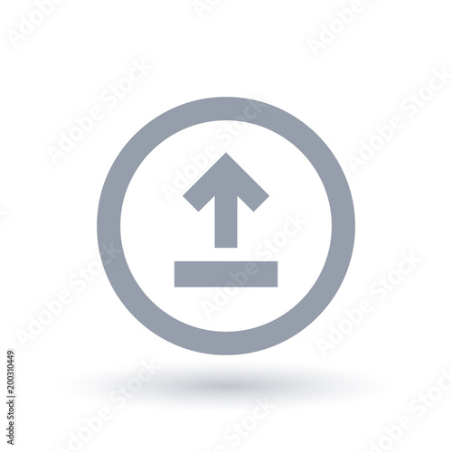 Free Download Upload arrow icon. Uploading symbol. File transfer sign in circle outline. Vector illustration. - GFXLoad