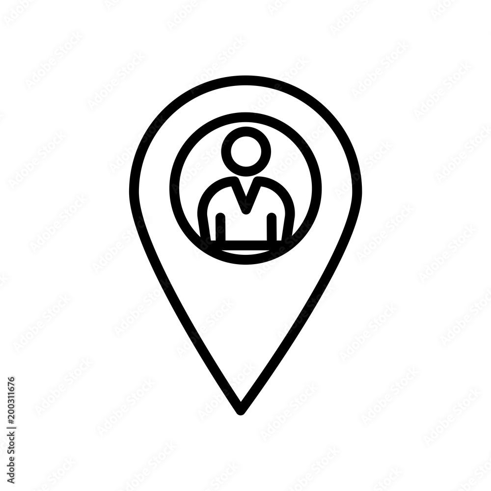 Location pointer icon isolated on white background Location pointer icon isolated on white background