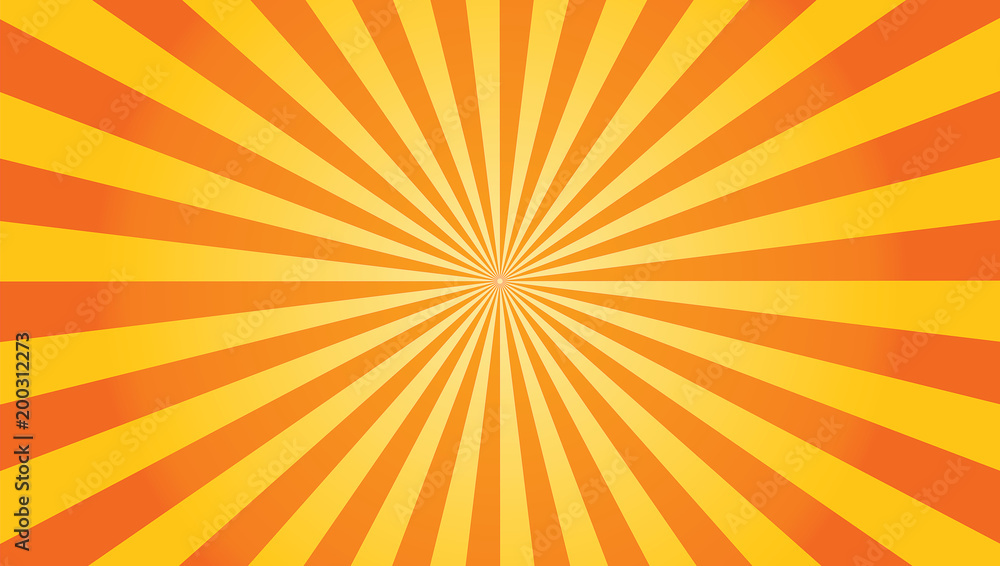 Sun rays sunburst orange yellow background Sun rays sunburst orange yellow background