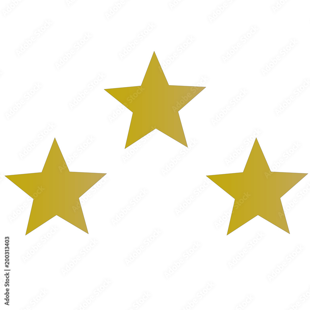 Tres estrellas sobre fondo blanco. Stock Vector | Adobe Stock