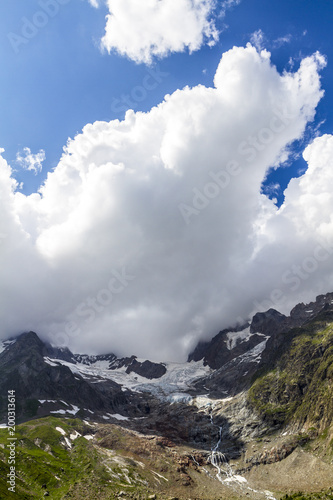 cloud on val veny glacier