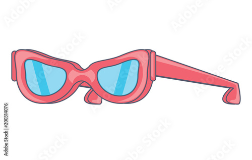 Womens sunglasses over white background, colorful design. vector illustration