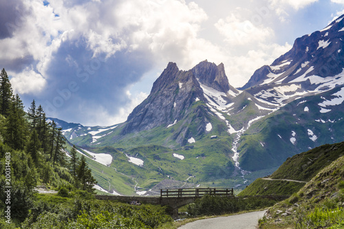 the bridge to the peaks in val veny