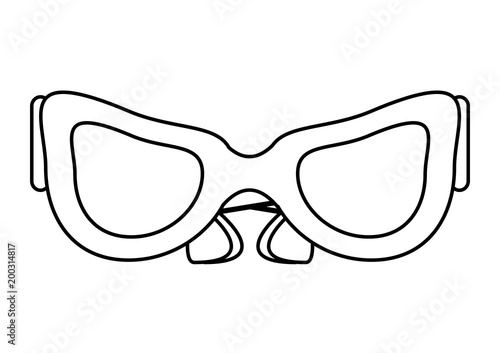 Womens sunglasses over white background, vector illustration