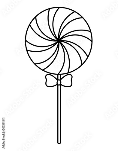 candy lollipop over white background, vector illustration