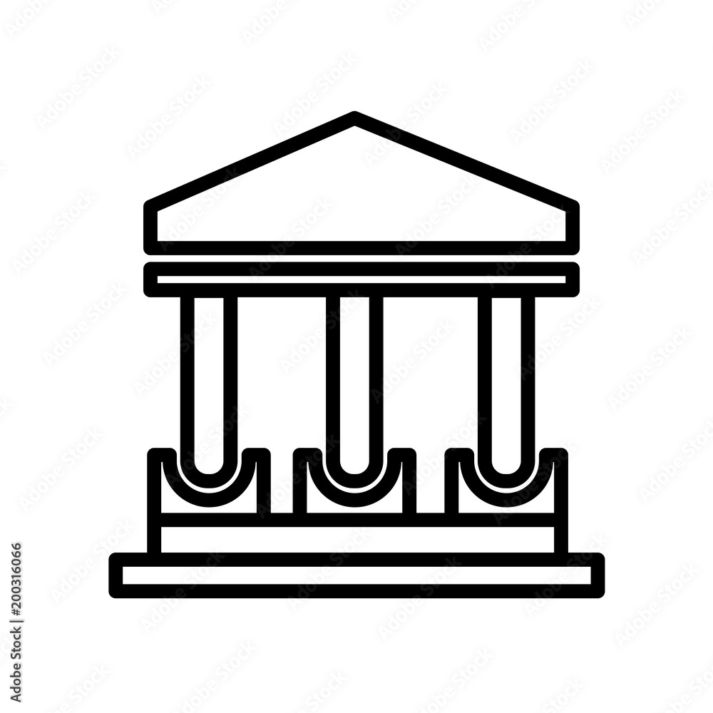 government building icon isolated on white background